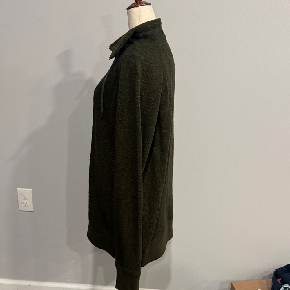 Banana Republic Green 1/4 Zip Up Heritage Collection Sweater Large - Picture 4 of 6